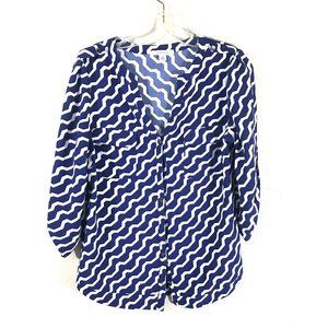 41 Hawthorn Top Blue/White Chevron Size S
